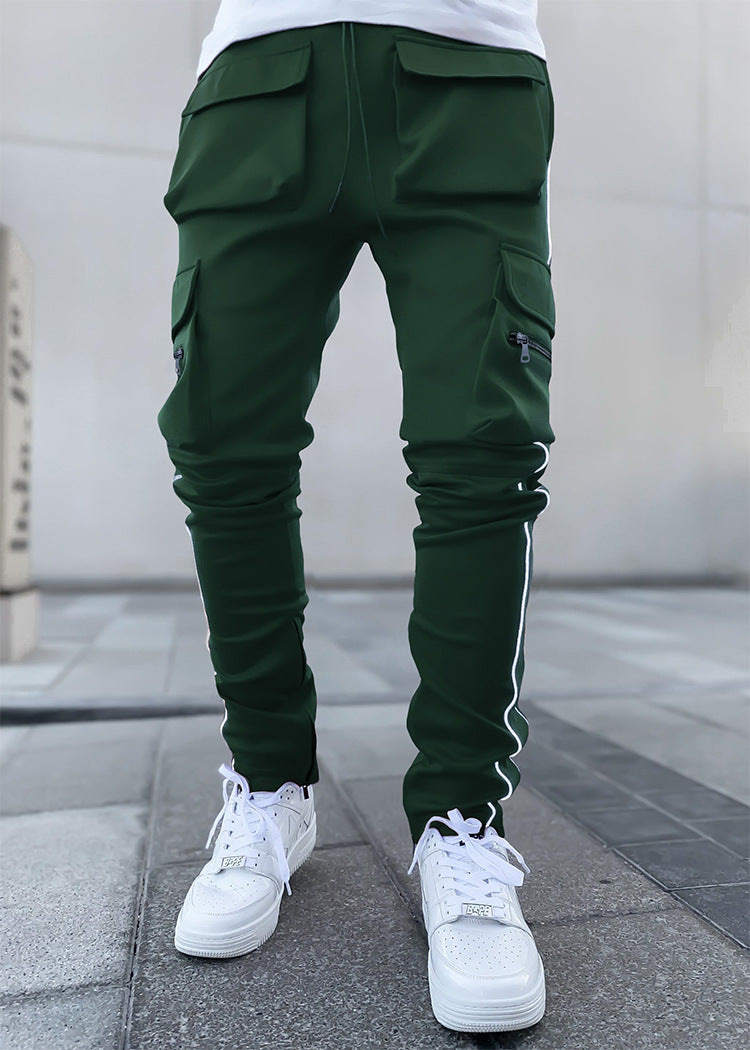 Green Reflective Cargo Trackpants