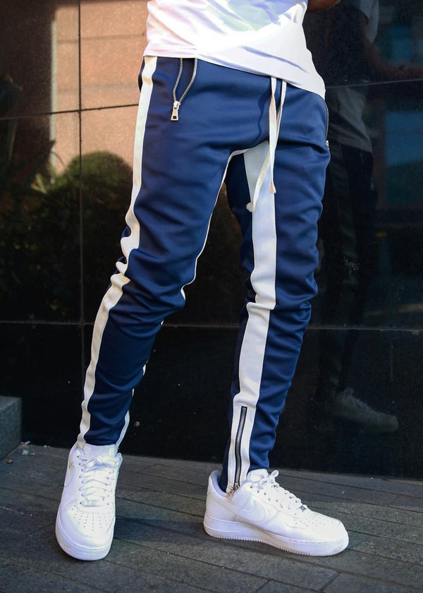 Striped Blue Track Pants