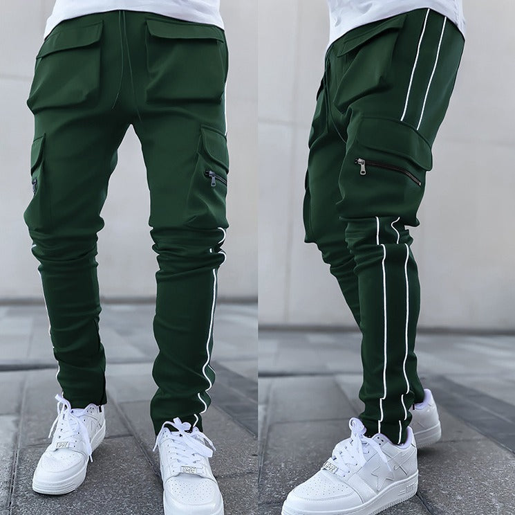 Green Reflective Cargo Trackpants