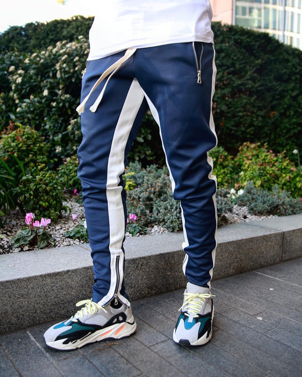 Striped Blue Track Pants