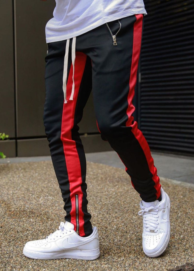 Striped Red Track Pants