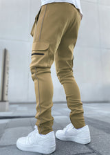 Khaki Reflective Cargo Trackpants